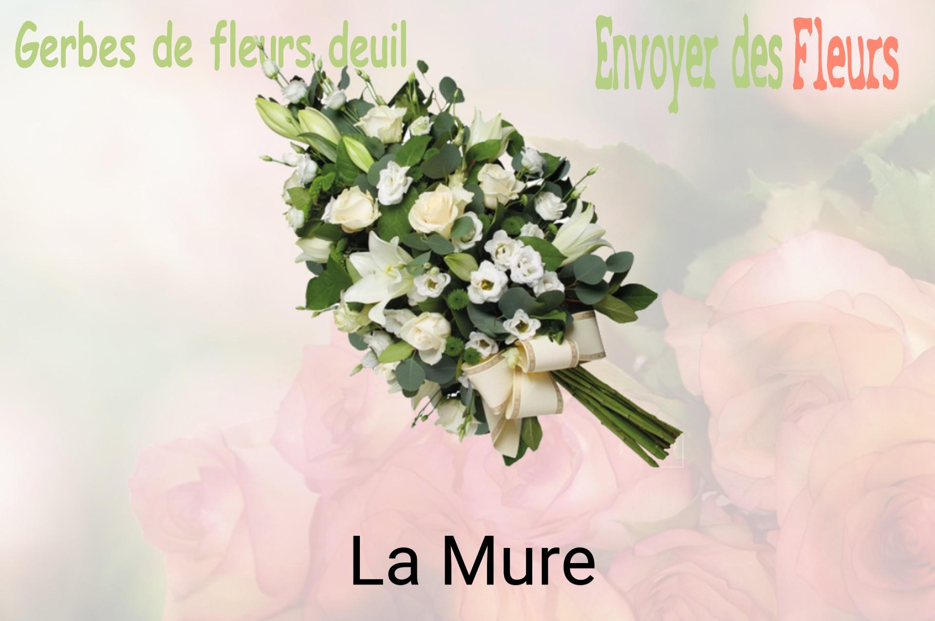 Gerbe de fleurs de deuil livrée à La Mure